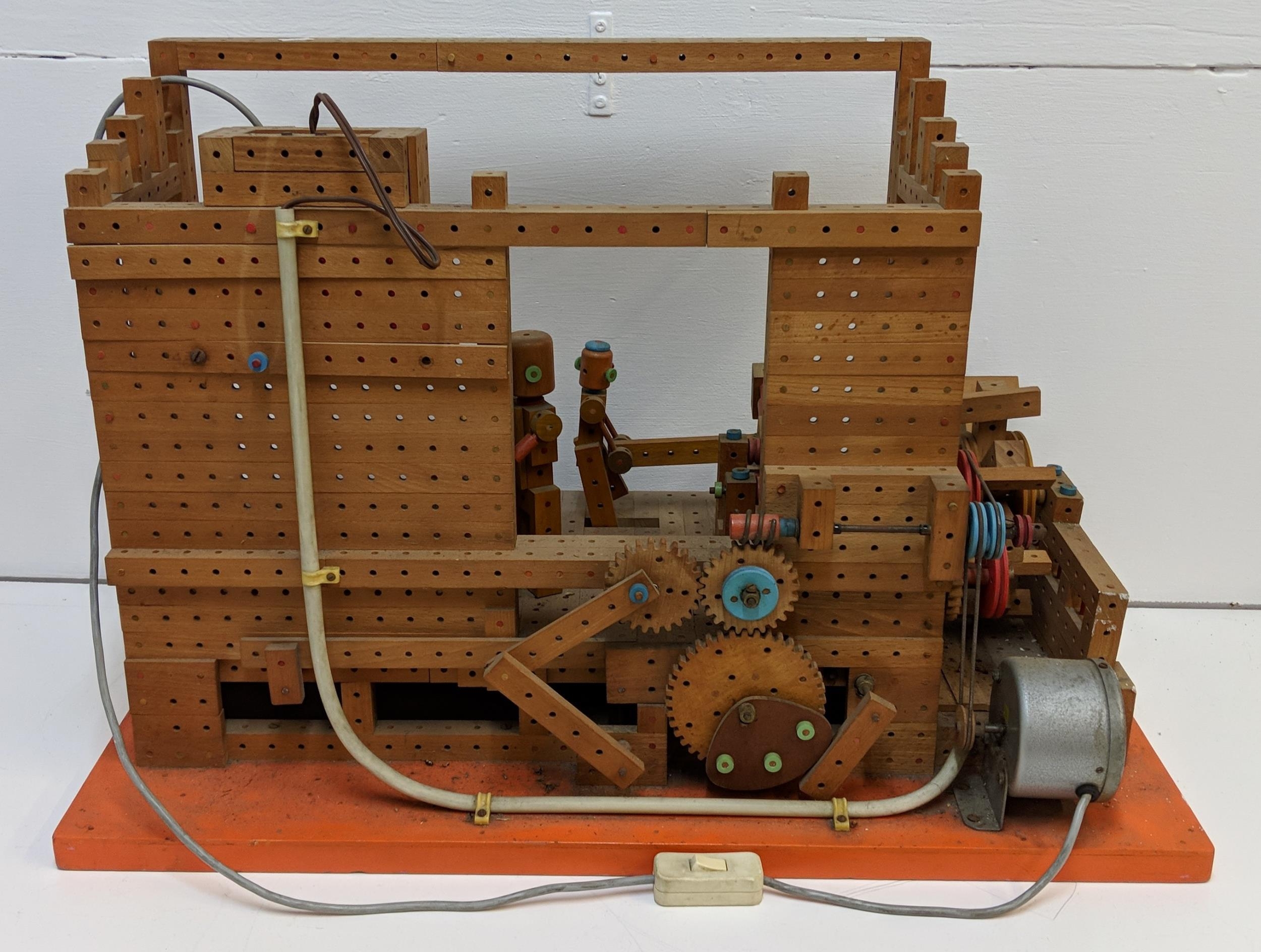 A self-made (possibly Mattel) woodworking/watermill workshop, with electrically-powered motor ( - Image 3 of 14