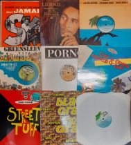 A quantity of LPs and 12" records to include Bob Marley, Musical Youth, Eddy Grant and various