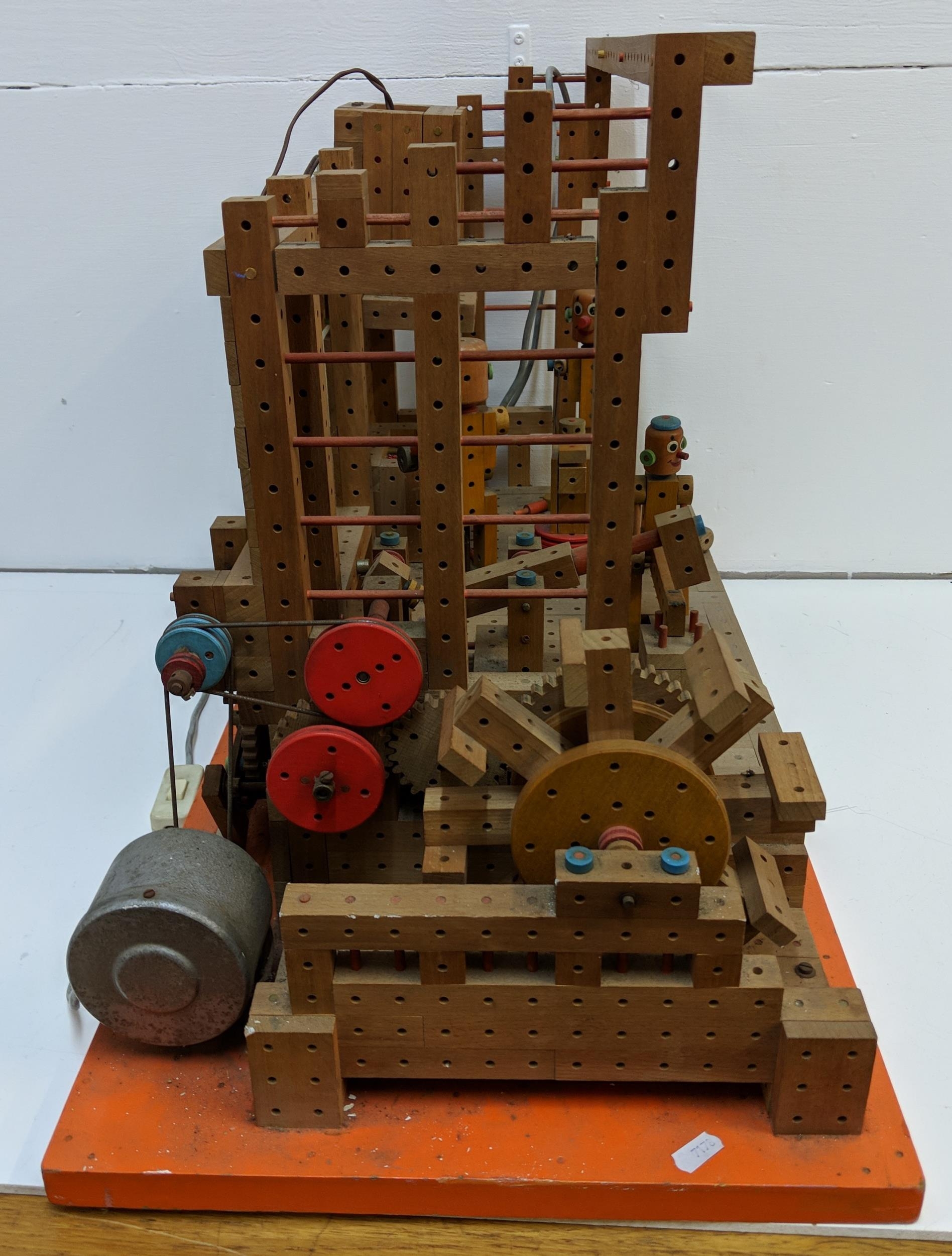 A self-made (possibly Mattel) woodworking/watermill workshop, with electrically-powered motor ( - Image 2 of 14