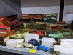 A selection of mainly boxed diecast model cars to include Solido, Corgi Rolls Royce Cornish, and