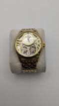 A Constantin Weisz 40 jewels gold plated gents automatic dual balance wheel wrist watch 42mm case