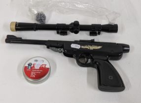 A Condor Cal7-FVM-BB gun, together with a gun sight and other items Location: