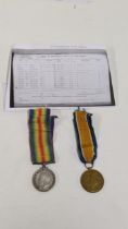 WWI War and Victory medals, S-32733 PTE.J.HARTROP.RIF.BRIG. and S-32733 PEE.J.HARTROP.RIF.BRIG.