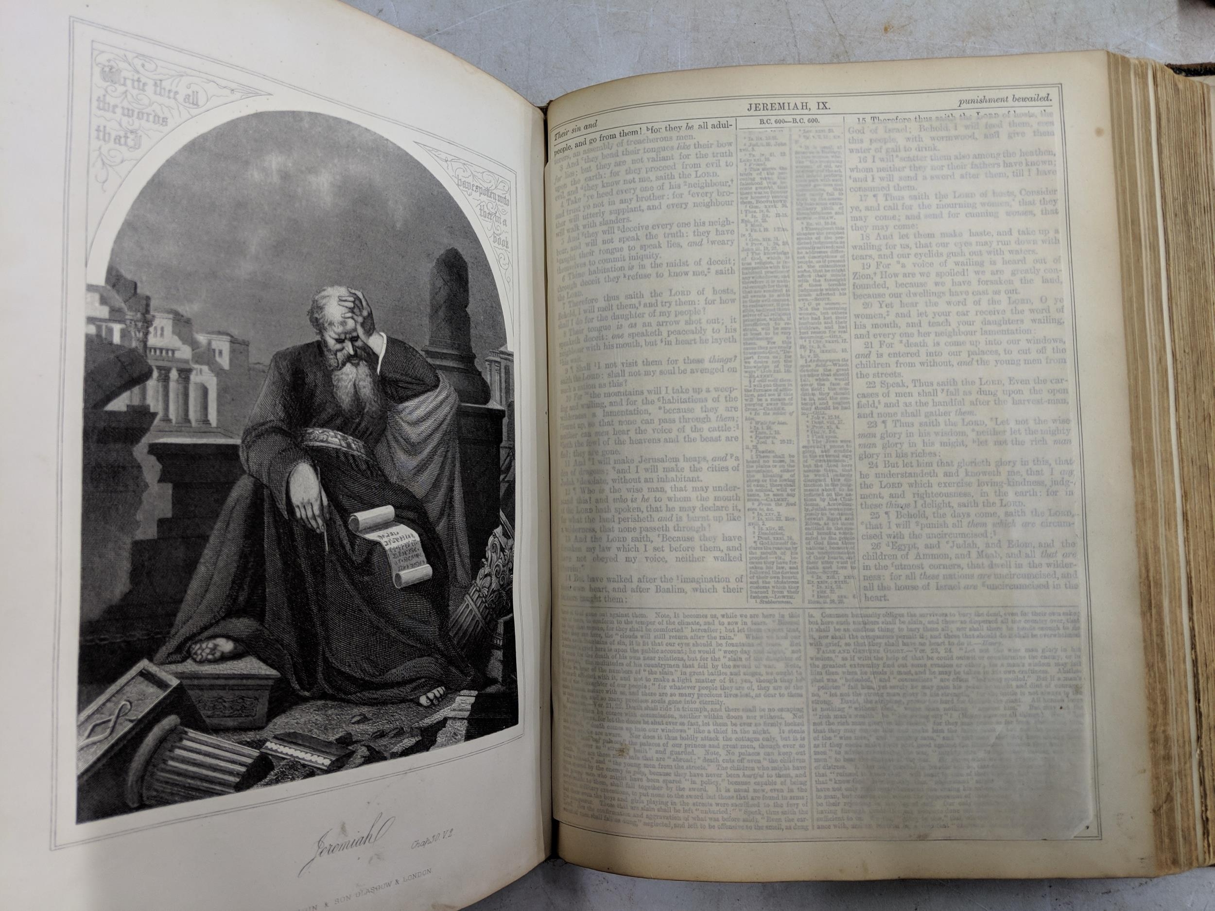 A Victorian bible with illustrations, together with Carry On magazines, and a Watford FC book - Image 7 of 11