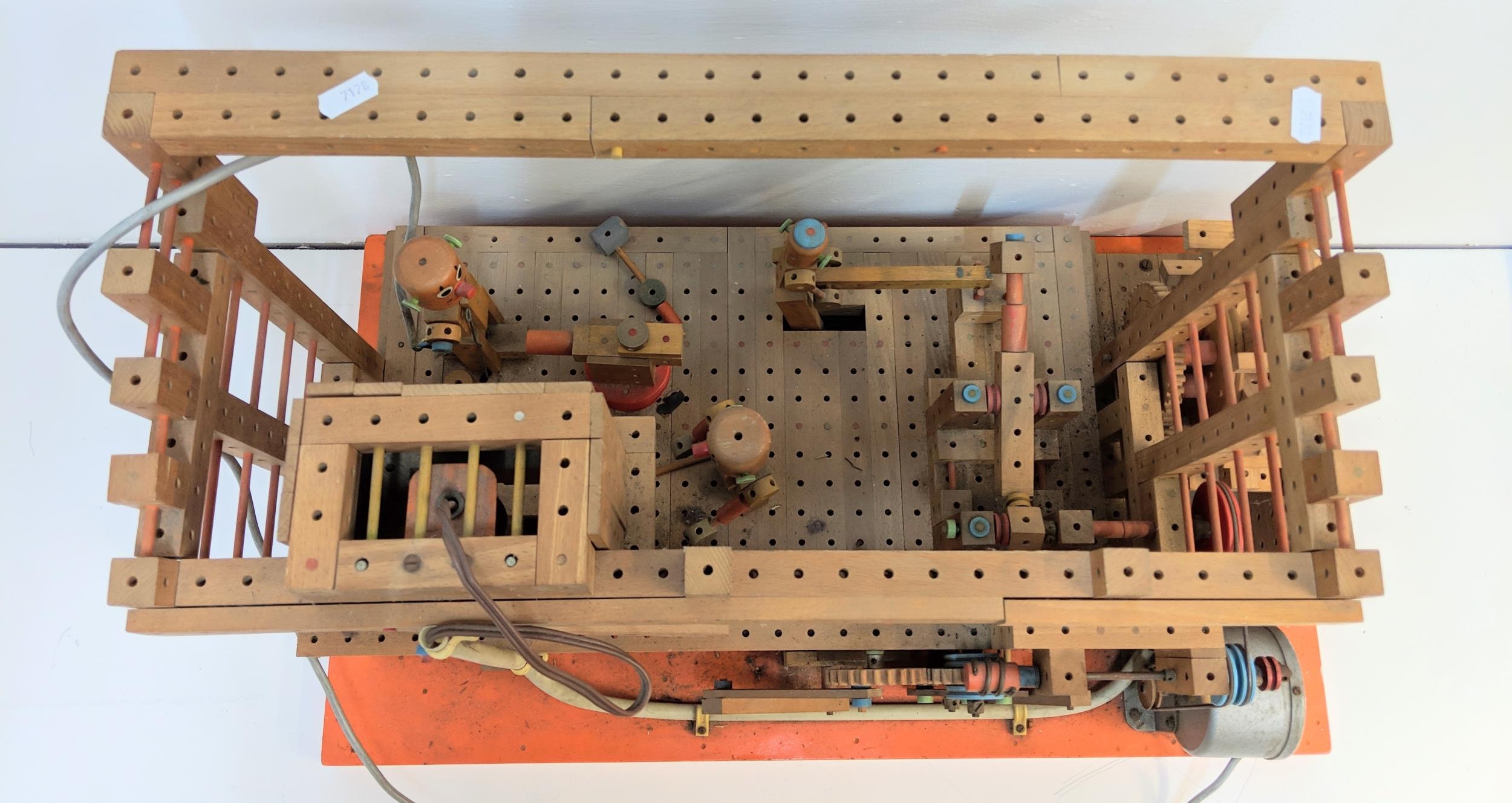 A self-made (possibly Mattel) woodworking/watermill workshop, with electrically-powered motor ( - Image 14 of 14