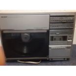 A 1980's Sharp VZ-3510 Both Sides Vertical Play Disc Stereo System, no speakers, Serial No:30205003.