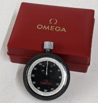 An Omega steel cased stop watch in a fitted box, Location: