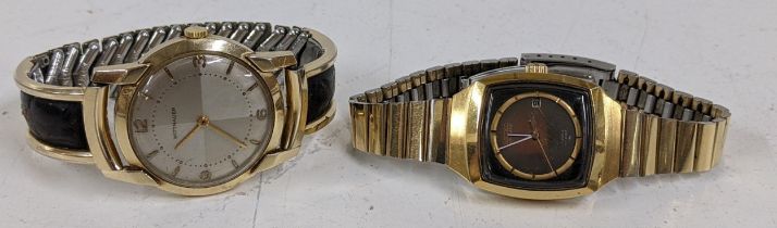 A Wittnauer 10ct gold filled wristwatch and a Seiko gold plated wristwatch, Location: