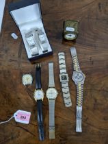 A group of vintage and later wristwatches to include a J W Benson manual wind watch, an Avia Daytyme