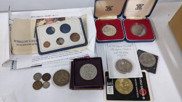 Mixed coins to include a 1953 commemorative crown and others, Location: