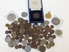 Mixed Coins - A collection of mostly British coinage to include 1936 Florin, Elizabeth II