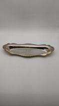 A sterling silver oval shaped dish, total weight 128.4g Location: