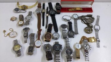 Mixed watches to include an Aquamaster Pulsar Chronograph, Sekonda, Swatch and others Location: