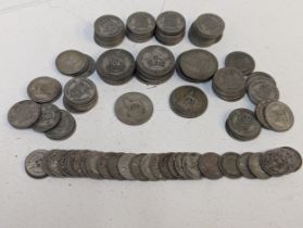 British Coins - A collection of pre 1947 Shillings, Sixpence and Threepence, various dates and