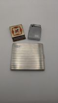 A silver cigarette case, hallmarked Birmingham 1928, 134.1g Location: