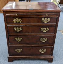 A modern Brights of Nettlebed small gentleman's chest of drawers having a brush slide and four