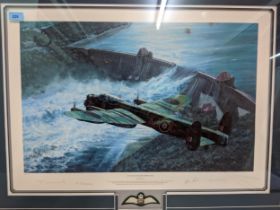 Anthony Saunders - 'Low Pass over the Mohne Dam' - an artist signed limited edition print numbered