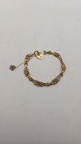 A 9ct gold gatelink bracelet A/F, 4.7g Location: