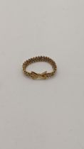 A hinged mesh link 14ct gold ring, 1.8g Location: