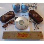 A mixed lot comprising 2 pairs of Red or Dead prescription reading glasses in cases, a Meleto