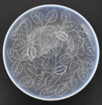 A 1930s Czechoslovakian Barolac moulded opalescent glass bowl, in the Lalique style, relief
