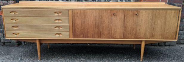 A Robert Heritage for Archie Shine 1960s rosewood 'Hamilton' sideboard, ledged back top, left side
