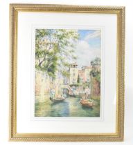 Trevor Haddon, R.B.A. (1864-1941) A watercolour depicting a Venetian canal scene, signed to the