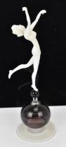 A mid century glass lampwork figure by Istvan Komaromy (1910-1975) Hungarian, modelled as a nude