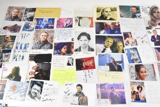 A selection of loose mainly Doctor Who related autographs on photos, signed by several cast