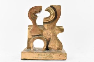 Brian Willsher (British 1930-2010) - A bronze abstract sculpture, signed and titled 'Millenia', 13cm
