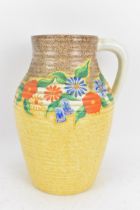 A Clarice Cliff 'Canterbury Bells' pattern single-handled Isis vase, circa 1930s, hand painted