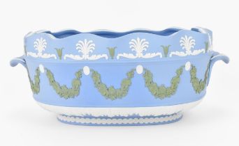 A Wedgwood Masterpieces Collection jasperware monteith bowl, after the 18th Century original,