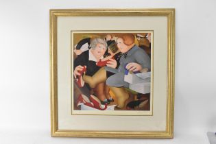 Beryl Cook (1926-2008) 'The Shoe Shop' signed limited edition print, published 2007, numbered 483/