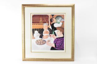 Beryl Cook (1926-2008) 'Dining in Paris' signed limited edition print, published 2001, numbered