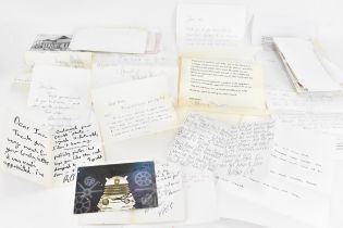 A selection of Doctor Who related letters/notes from various cast members to include replies from