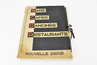 Moreau (Charles). Restaurants, Dancings, Cafes, Bars, volume II only, circa 1930, collection of