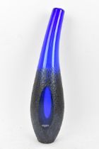 A Monica Backstrom for Kosta Boda limited edition art glass sculpture, having a textured body fading