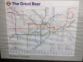 After Simon Patterson (b 1967) The Great Bear - a framed and glazed print of the London