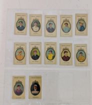A set of twelve Taddys tobacco cigarette cards depicting famous jockeys, Will Griggs, H Randall, M