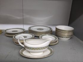 A Royal Doulton Celtic Jewel part dinner service comprising approximately 37 pieces, Location: