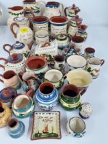 A quantity of Torquay ware, Watcombe pottery and similar. Location:A1M