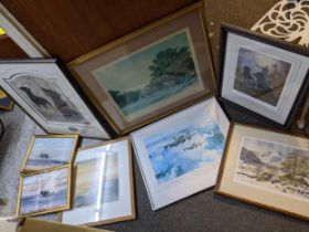 A selection of framed and glazed limited edition signed prints to include Nigel Hemming - Watch