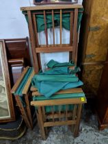 Five as new teak and green canvas directors chairs, Location: