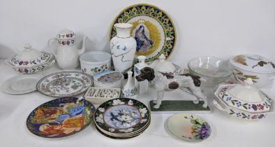 Ceramics to include a Rosenthal model of a dog, an Italia charger and other items, Location:
