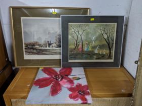 A Helen Bradley and a Roland Hilda prints, signed in pencil, Location: