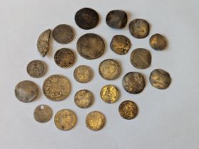 Metal Detector Finds - Mixed Silver British Coins in various conditions to include Charles II