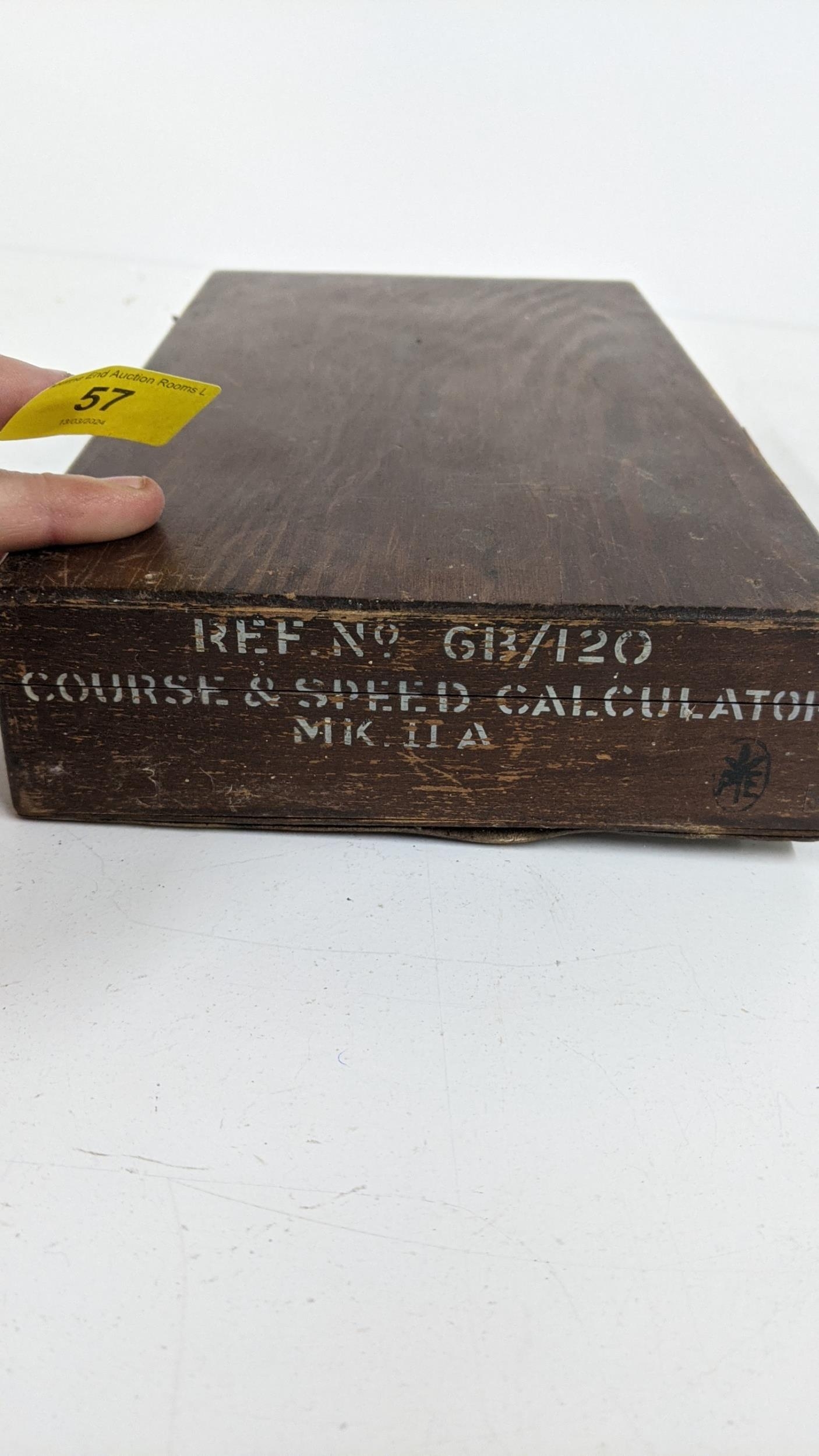 An early 20th century course and speed calculator with box, Location: - Image 7 of 8