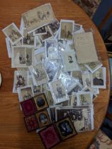 A large collection of carte de visite cards, various famous people and film stars, Location: