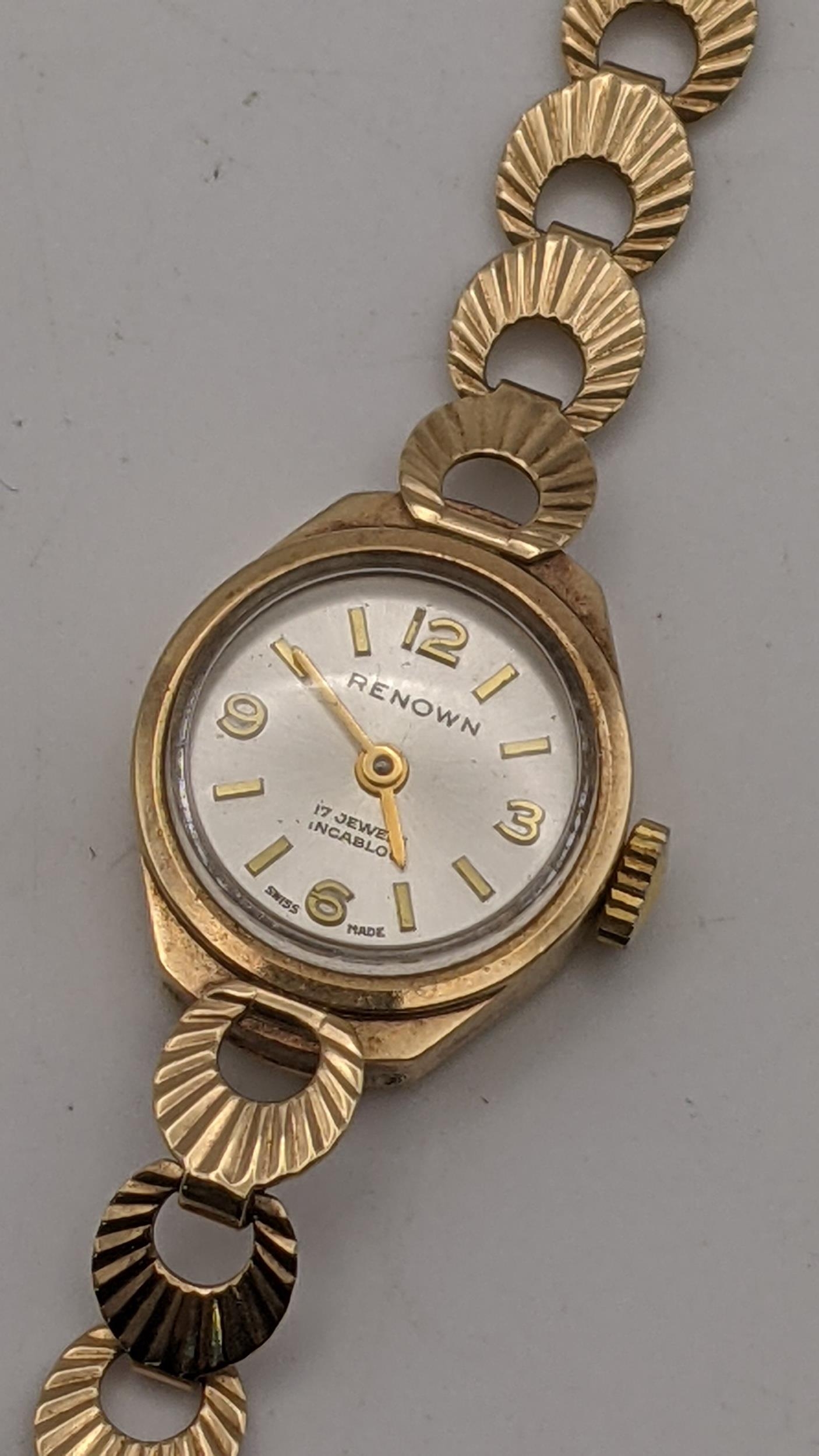 A mid 20th century 9ct gold ladies watch, 7.4g Location: CAB6 - Image 2 of 2
