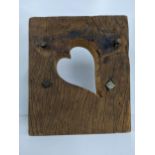 A bespoke heart cut out in a block from Hyde Pier, 34.5 x 30, Location: